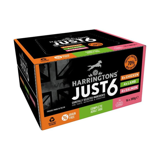Harringtons Just 6 Complete Adult Multipack Trays 380g x 16 Harringtons