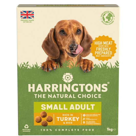 Harringtons Small Dog Adult rich in Turkey & Rice 1kg x 5 Harringtons
