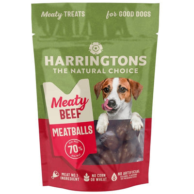 Harringtons Natural Choice Meaty Beef Meatballs Treats 70g x 8 Hattingtons