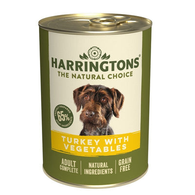 Harringtons Tins Adult Grain Free Turkey with Vegetables 400g x 6 Harringtons