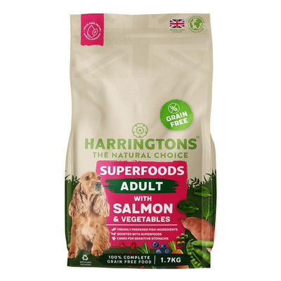 Harringtons Adult Grain Free Superfoods Salmon & Veg 1.7kg x 4 Harringtons