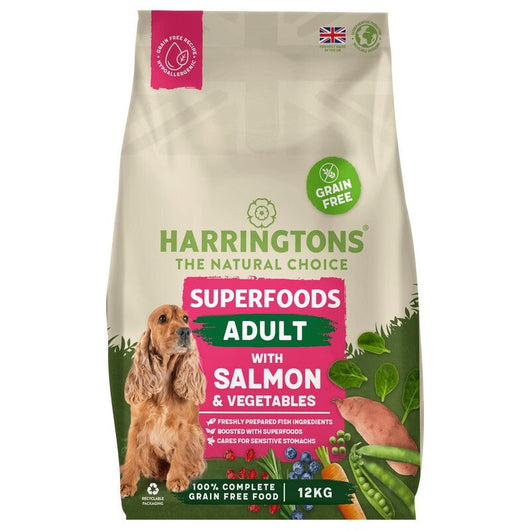 Harringtons Adult Grain Free Superfoods Salmon & Veg 12kg Harringtons