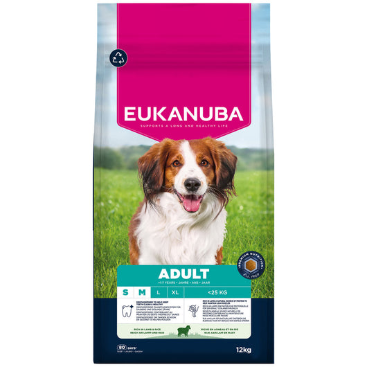 Eukanuba Adult Small Medium Breed Lamb & Rice 12kg Eukanuba