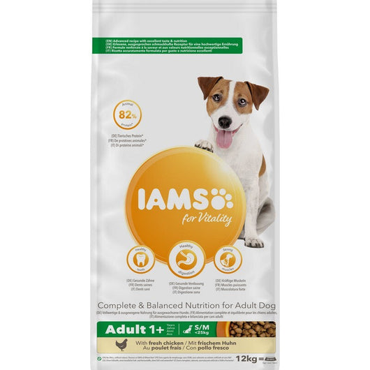 Iams Dog Adult Small/Medium Chicken 12kg IAMS