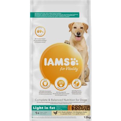 Iams Dog Adult Light in Fat Chicken 12kg IAMS