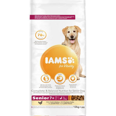 Iams Dog Senior Large Chicken 12kg IAMS