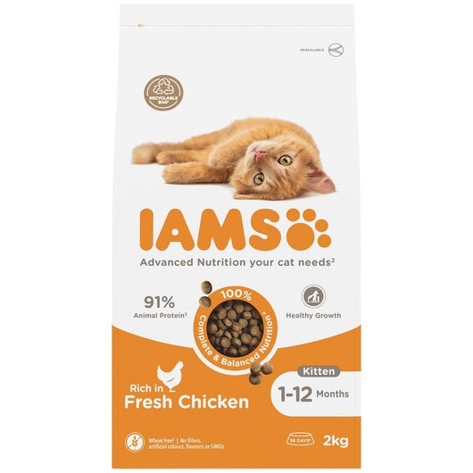 Iams Kitten with Chicken 2kg x 2 Iams