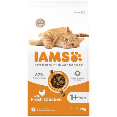 Iams Cat Adult with Chicken 2kg x 2 Iams