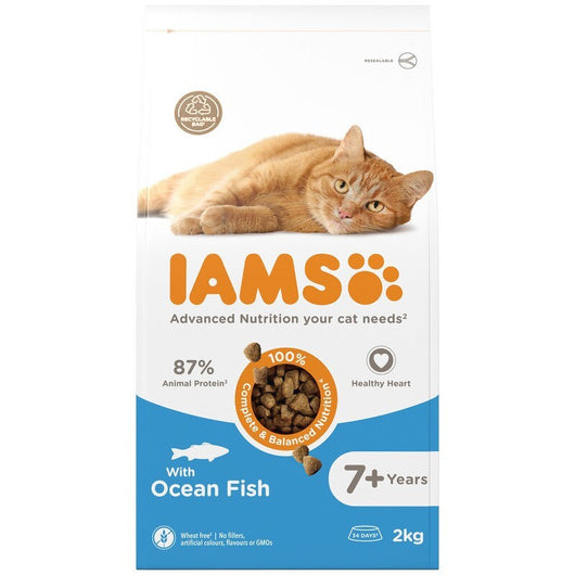 Iams Cat Senior with Ocean Fish 2kg x 2 Iams