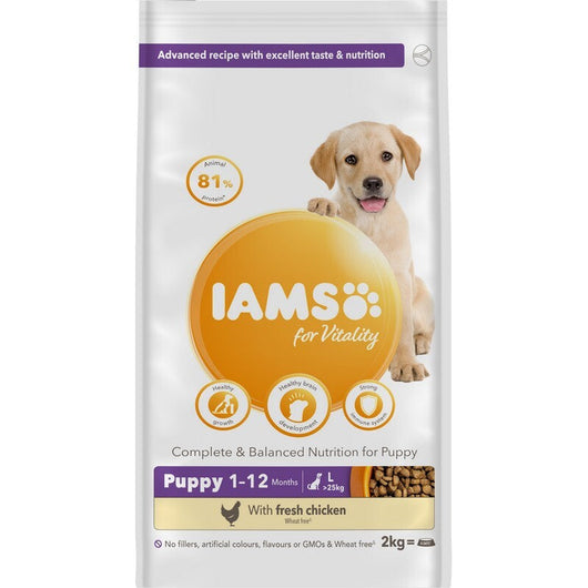 Iams Puppy Large Chicken 2kg x 2 Iams