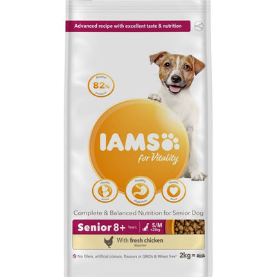 Iams Dog Senior Small/Medium Chicken 2kg x 2 Iams