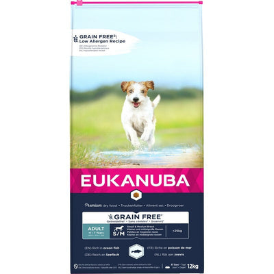 Eukanuba Adult Small/Medium Breed Grain Free Ocean Fish 12kg Eukanuba