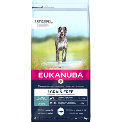 Eukanuba Adult Large Breed Grain Free Ocean Fish 3kg x 3 Eukanuba