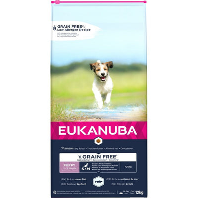 Eukanuba Puppy Small/Medium Breed Grain Free Ocean Fish 12kg Eukanuba