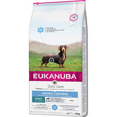 Eukanuba Daily Care Weight Control Small Medium Breed 12kg Eukanuba
