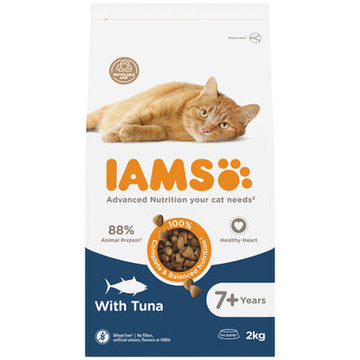 Iams Cat Senior with Tuna 2kg x 2 Iams