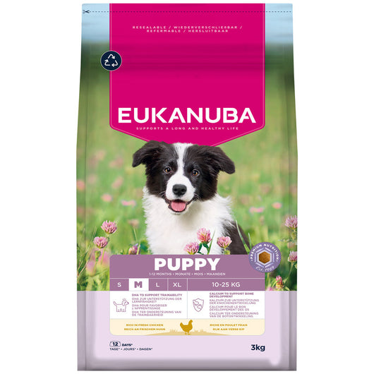 Eukanuba Puppy Medium Breed Chicken 3 kg x 3 Eukanuba