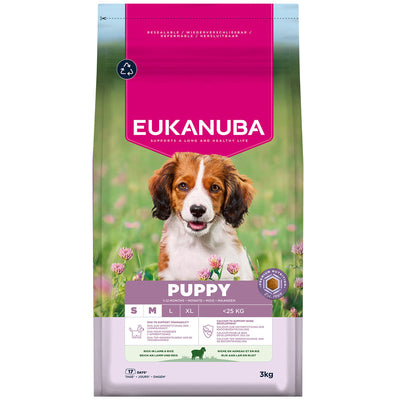 Eukanuba Puppy Small/Medium Breed Lamb 3 kg x 3 Eukanuba