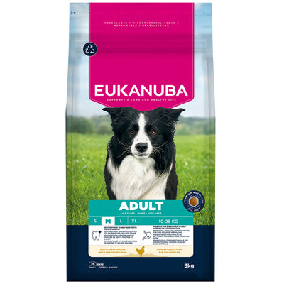 Eukanuba Adult Medium Breed Chicken 3 kg x 3 Eukanuba