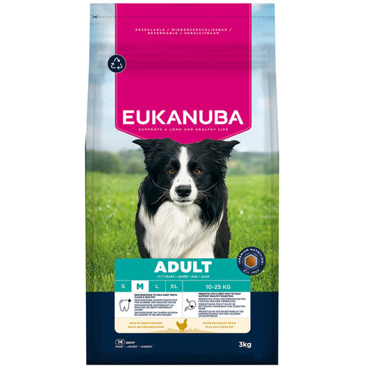 Eukanuba Adult Medium Breed Chicken 3 kg x 3 Eukanuba