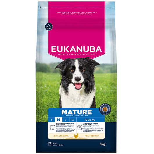 Eukanuba Mature Medium Breed Chicken 3kg x 3 Eukanuba