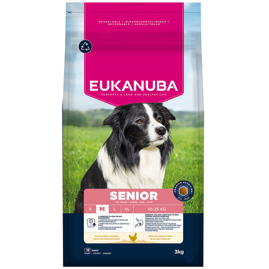 Eukanuba Senior Medium Breed Chicken 3 kg x 3 Eukanuba