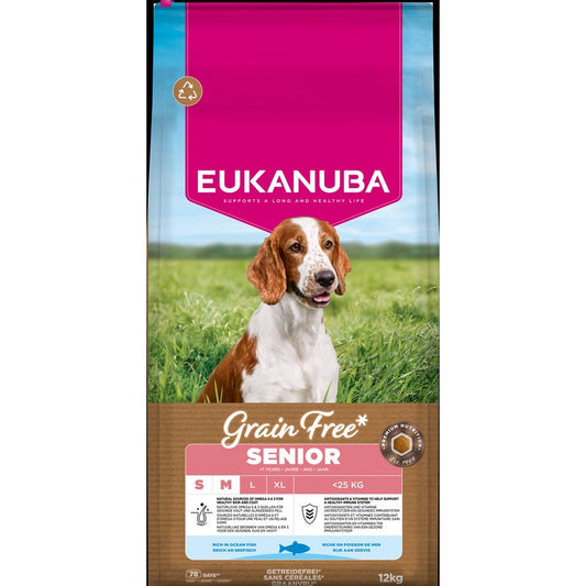 Eukanuba Senior Small/Medium Grain Free Ocean Fish 12 kg Eukanuba