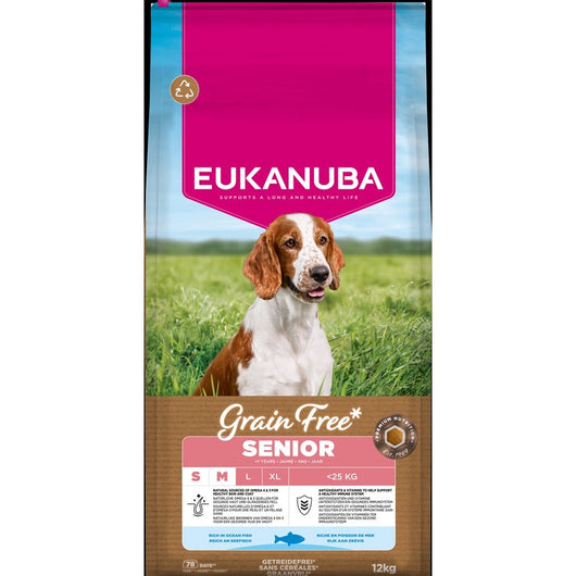 Eukanuba Senior Small/Medium Grain Free Ocean Fish 12 kg Eukanuba