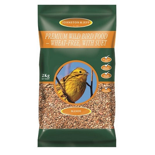 Johnston & Jeff Premium Wild Bird Husk Free 2kg x 6 Johnston & Jeff