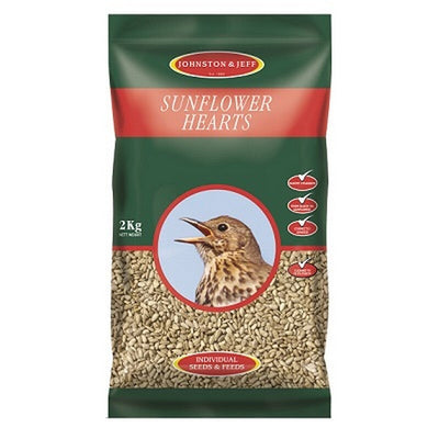 Johnston & Jeff Sunflower Hearts 2kg x 6 Johnston & Jeff
