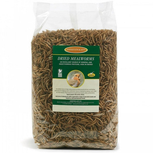 Johnston & Jeff Dried Mealworms 12.5kg Johnston & Jeff