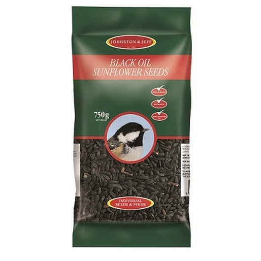 Johnson & Jeff Black Oil Sunflower Seeds 750gx12 Johnston & Jeff