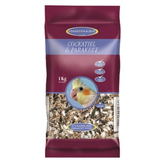 Johnston & Jeff Cockatiel & Parakeet Mix 1kg x 6 Johnston & Jeff