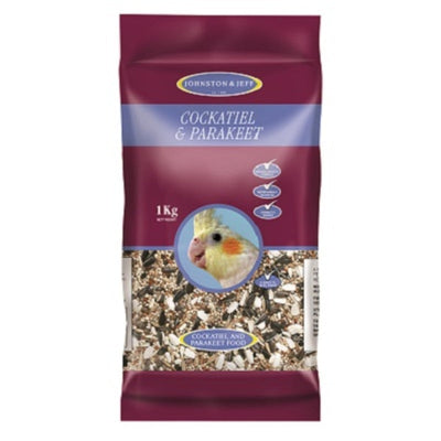Johnston & Jeff Cockatiel & Parakeet Mix 1kg x 6 Johnston & Jeff