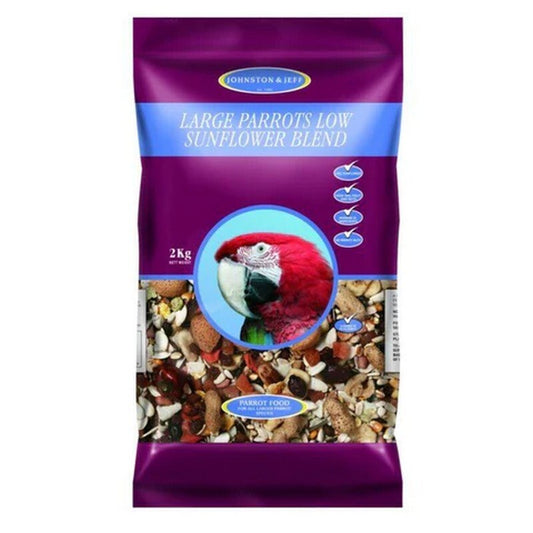 Johnston & Jeff Low Sunflower Diet for Large Parrots 2kg x 6 Johnston & Jeff