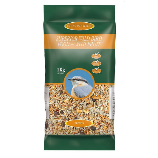 Johnston & Jeff Superior Wild Bird with Fruit No Mess 12 x 1kg Johnston & Jeff