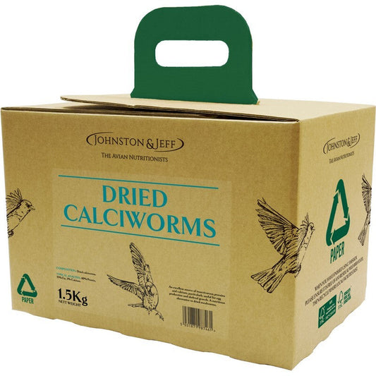 Johnston & Jeff Dried Calciworms in EcoBox 1.5kg Johnston & Jeff