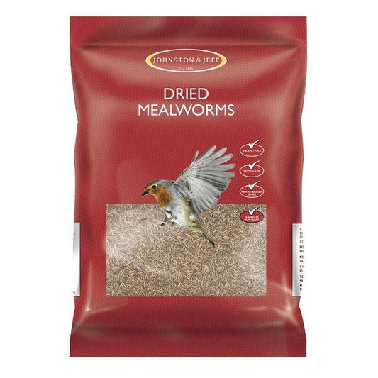 Johnston & Jeff Dried Mealworms 500g x 6 Johnston & Jeff