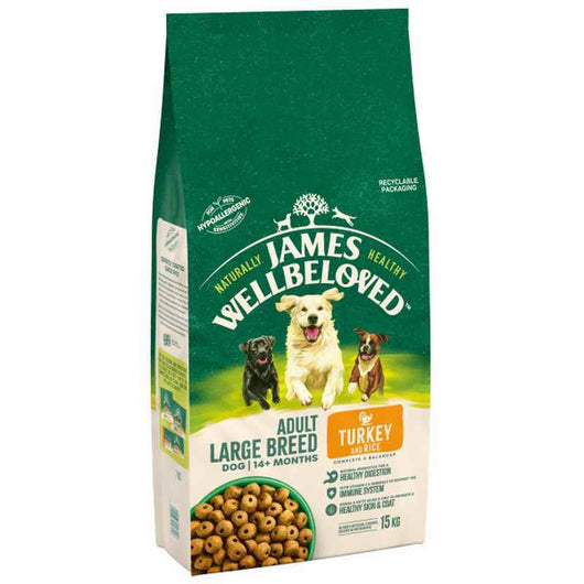 James Wellbeloved Adult Large Breed Turkey & Rice 15kg James Wellbeloved