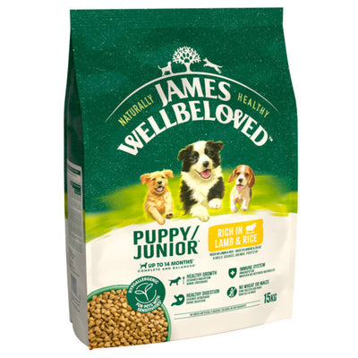 James Wellbeloved Puppy/Junior Lamb & Rice 15kg James Wellbeloved