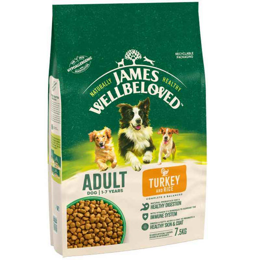 James Wellbeloved Adult Turkey & Rice 7.5kg James Wellbeloved