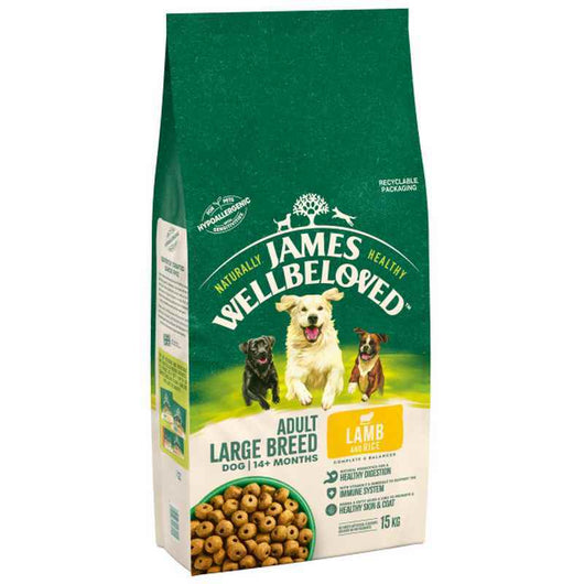 James Wellbeloved Adult Large Breed Lamb & Rice 15kg James Wellbeloved