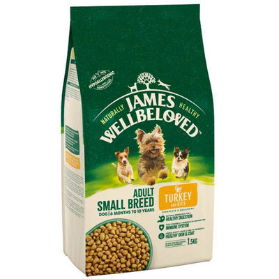James Wellbeloved Adult Small Breed Turkey & Rice 1.5kg James Wellbeloved