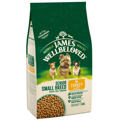 James Wellbeloved Senior Small Breed Turkey & Rice 1.5kg James Wellbeloved