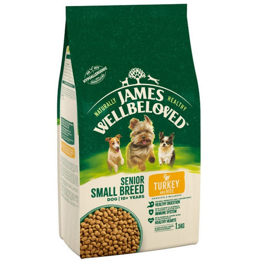 James Wellbeloved Senior Small Breed Turkey & Rice 1.5kg James Wellbeloved