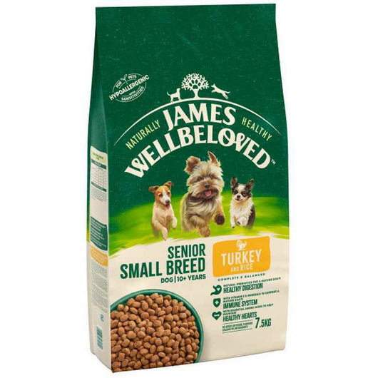 James Wellbeloved Senior Small Breed Turkey & Rice 7.5kg James Wellbeloved
