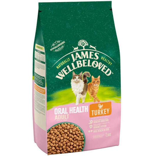 James Wellbeloved Adult Cat Oral Health Turkey 1.5kg James Wellbeloved
