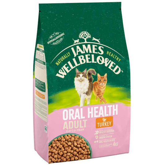James Wellbeloved Adult Cat Oral Health Turkey 4kg James Wellbeloved