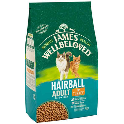James Wellbeloved Adult Cat Hairball Turkey 4kg James Wellbeloved