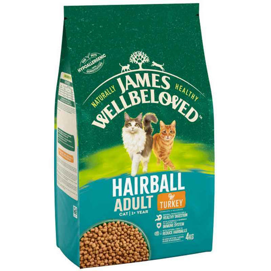James Wellbeloved Adult Cat Hairball Turkey 4kg James Wellbeloved